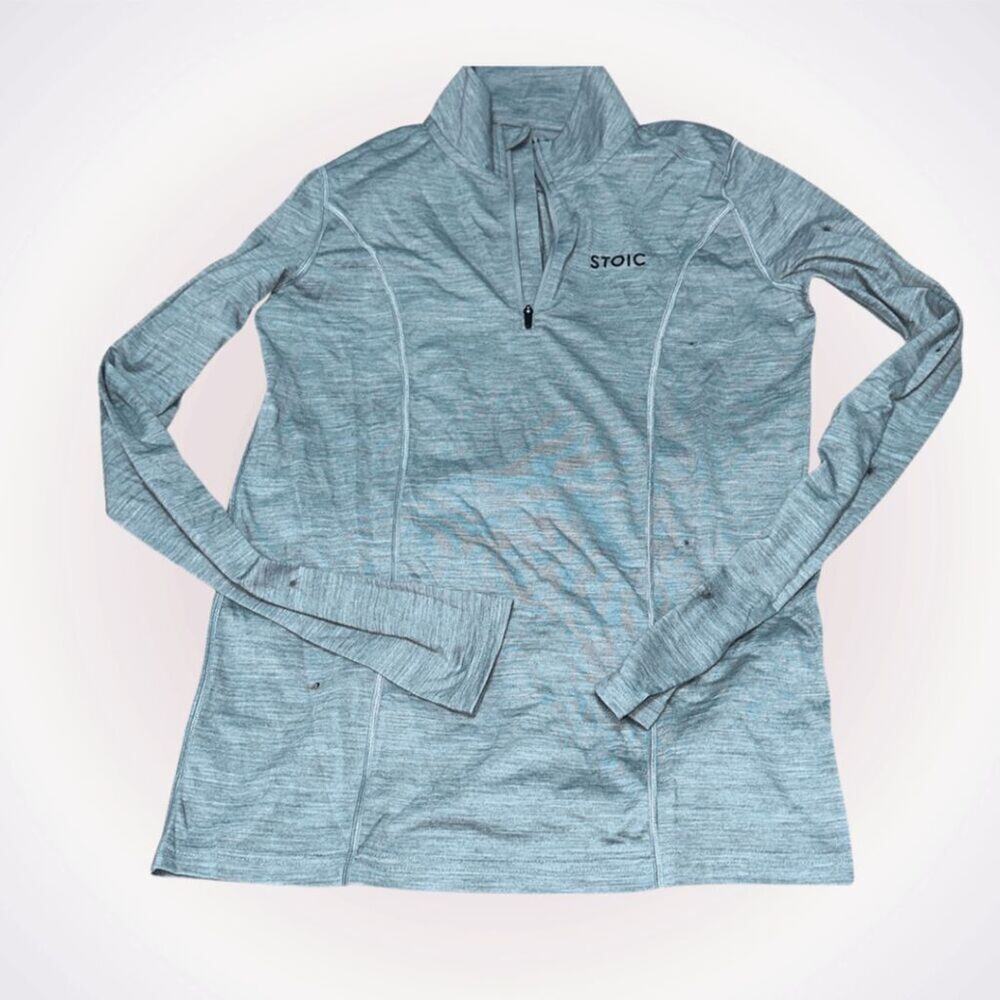 Stoic Gray Fitted Quarter Zip | Sz S